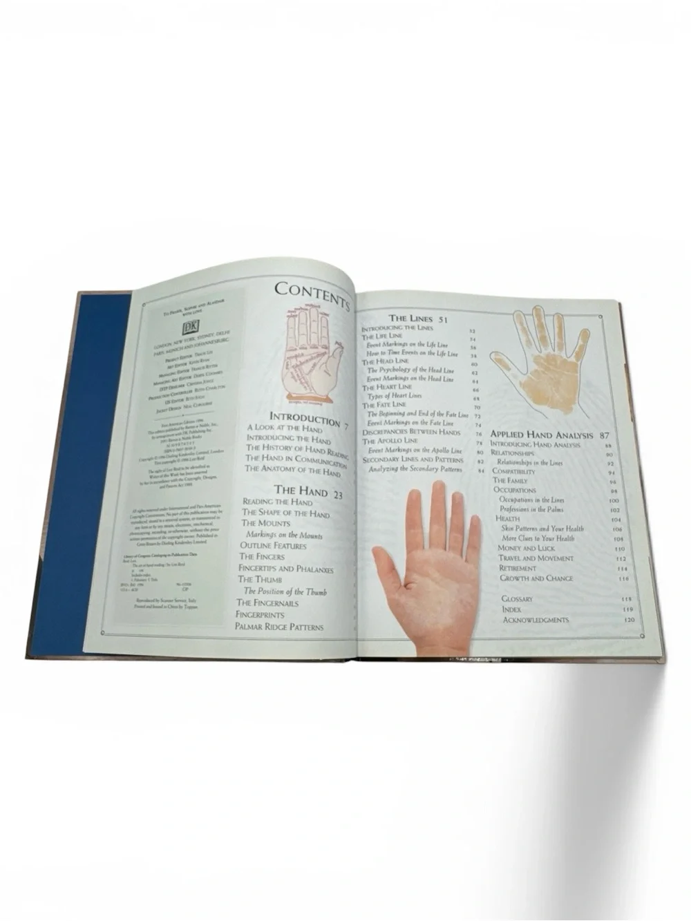 Vintage Y2K 2001 Palmistry by Lori Reid Hardcover Barnes & Noble Illustrated DK